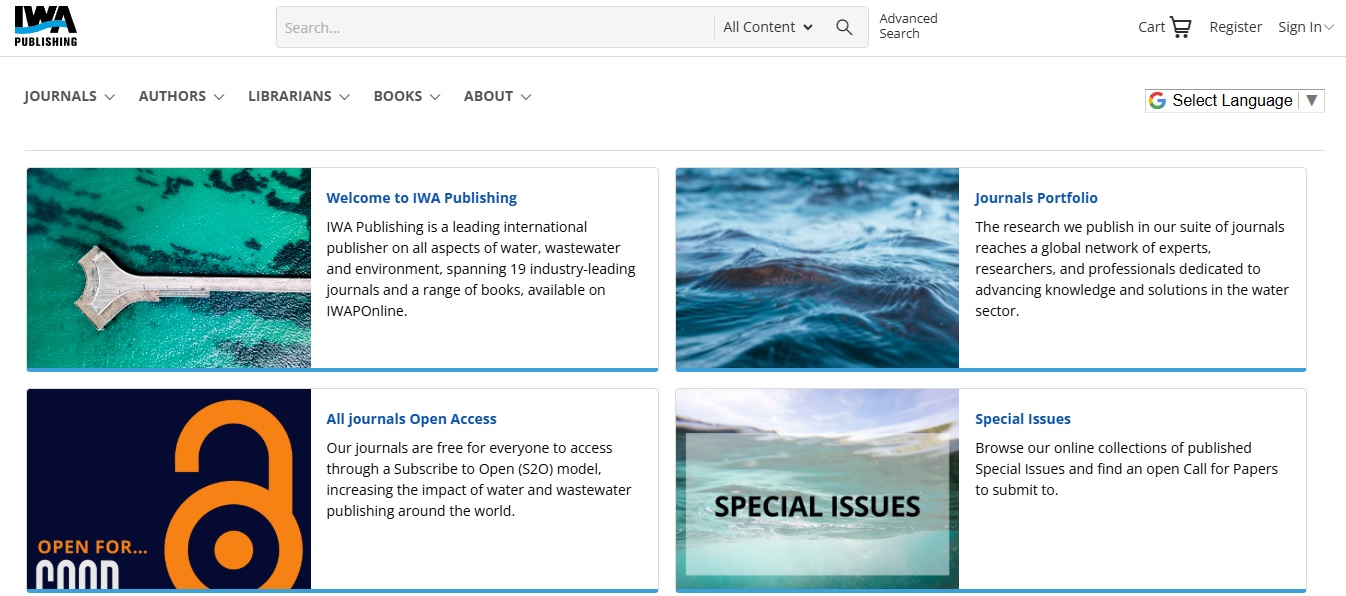 انواع مقالات IWA publishing