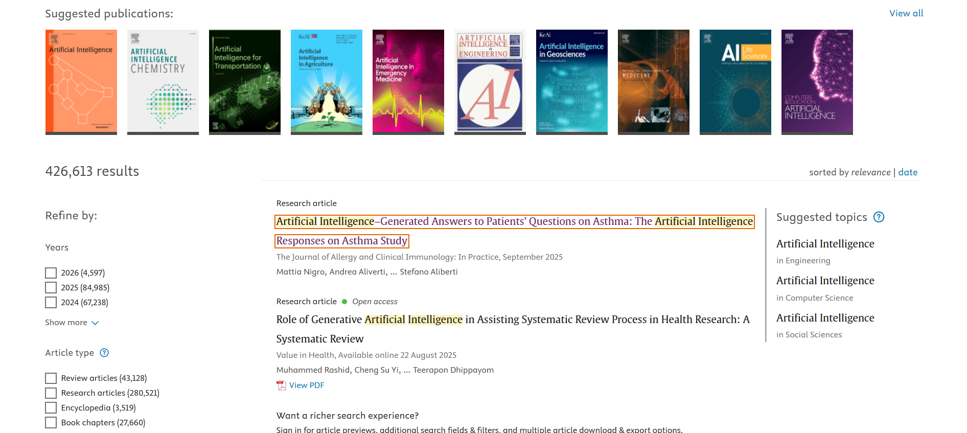 نتایج جستجوی مقاله در ساینس دایرکت