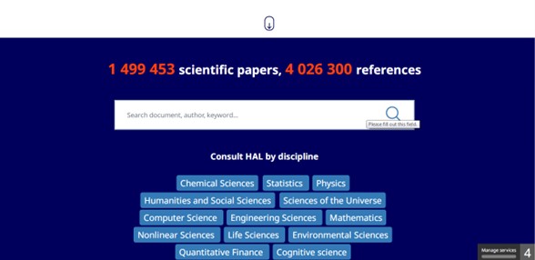 جستجوی مقاله در پایگاه HAL.Science