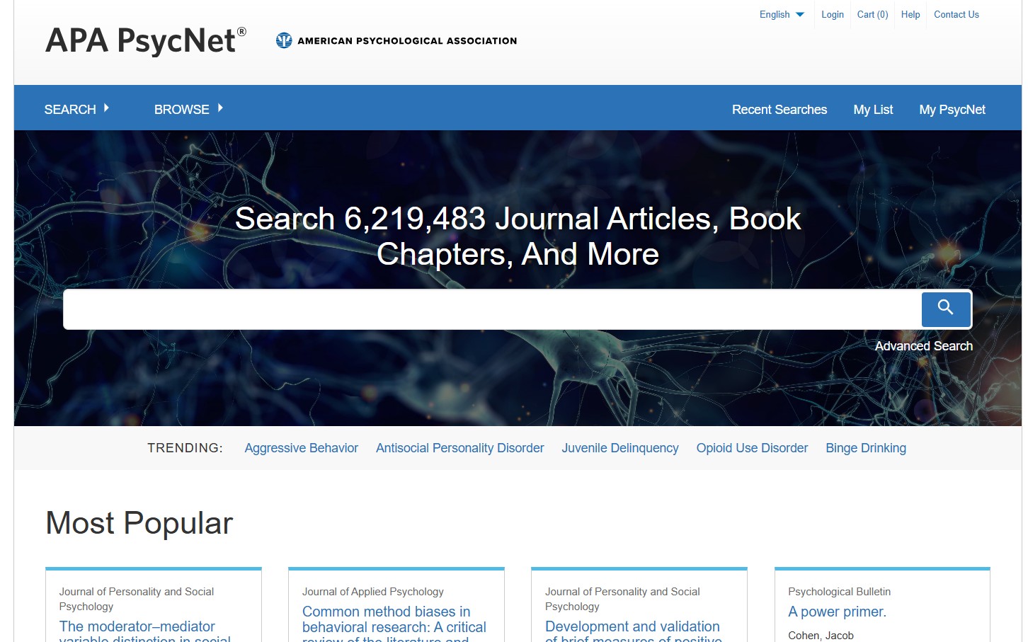 پایگاه داده PsycINFO