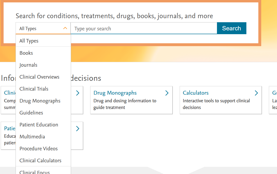 موضوعات ClinicalKey