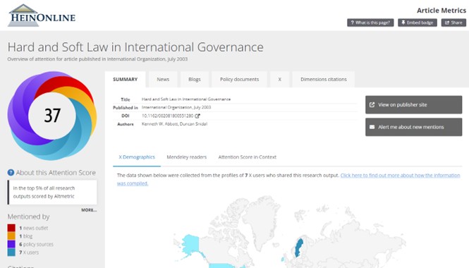 امتیاز پایگاه آلتمتریکس Altmetrics