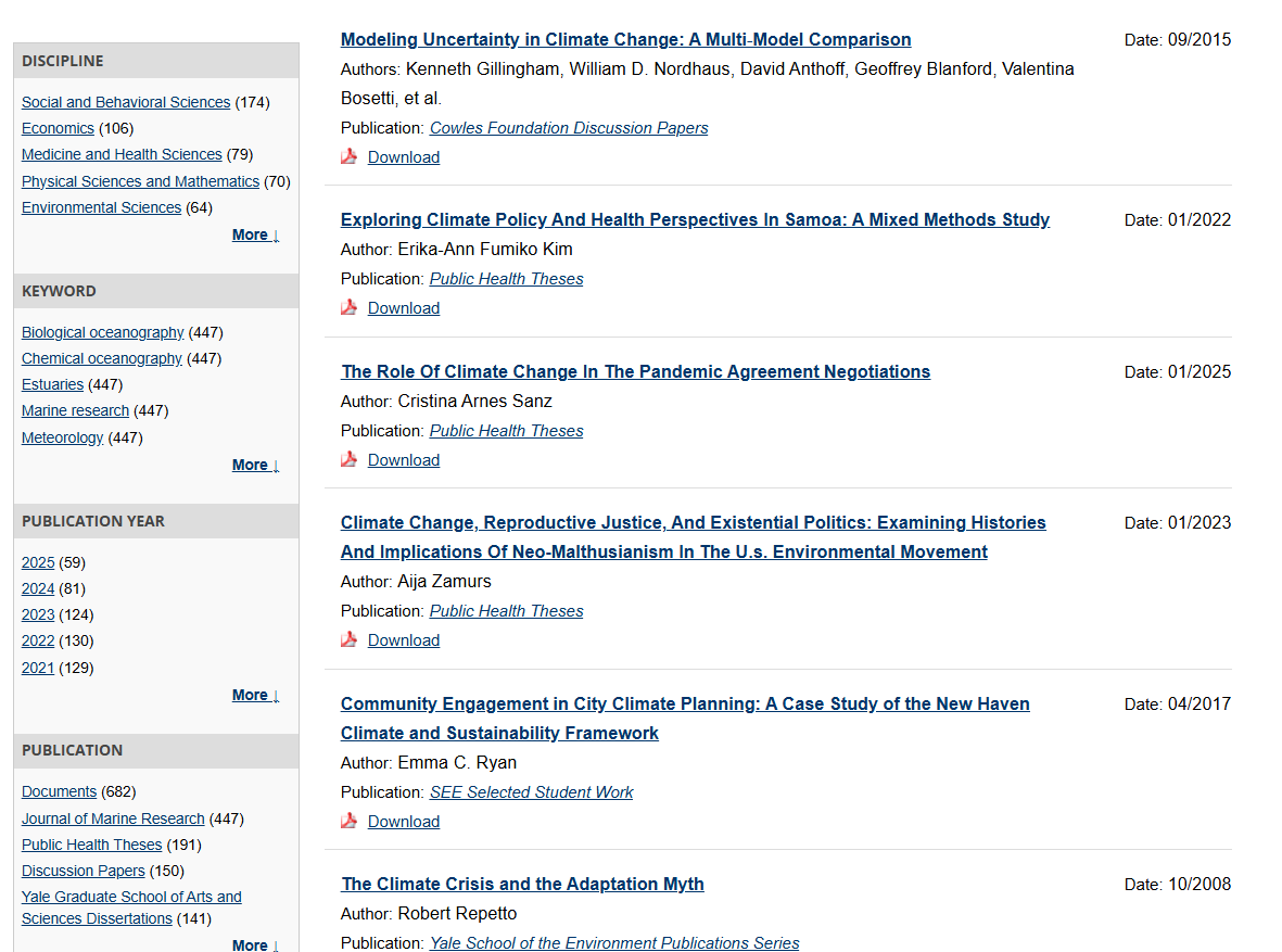 دانلود مقالات دانشگاه ییل 2 راهنمای دانلود مقالات دانشگاه ییل از https://elischolar.library.yale.edu/