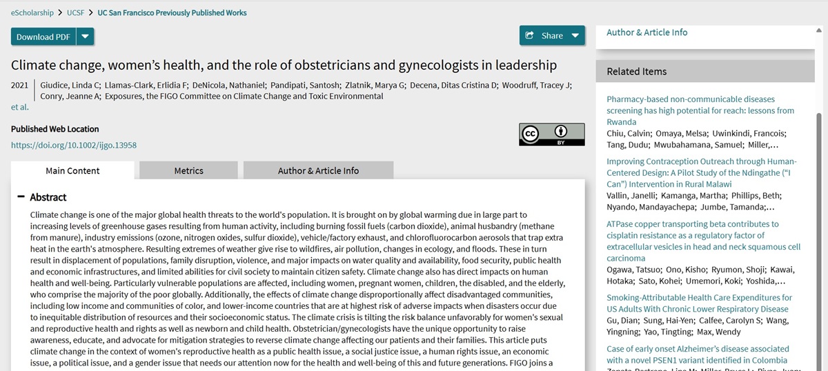 راهنمای دانلود مقالات دانشگاه کالیفرنیا از https://escholarship.org/