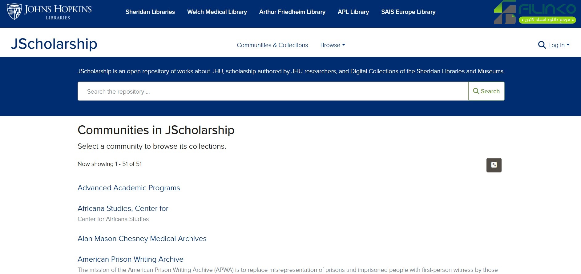 دانلود مقالات دانشگاه جانز هاپکینز