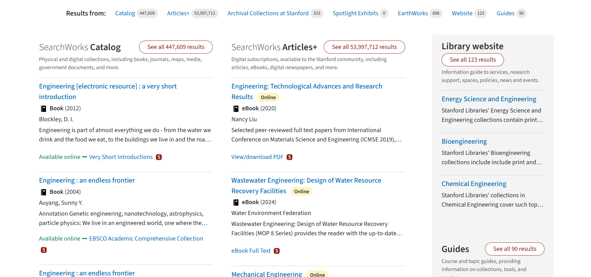 نتایج جستجو در پایگاه مقالات دانشگاه استنفورد